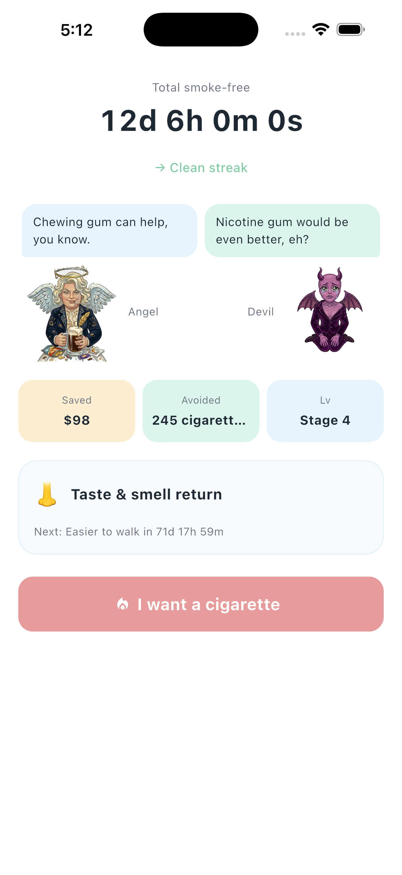 Quit Smoking: Angel & Devil - Home